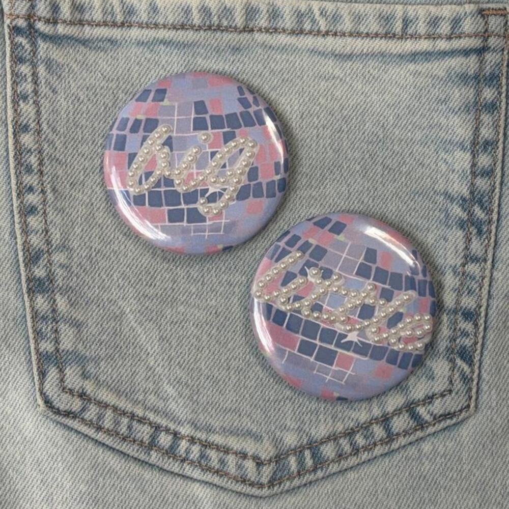 Pearl Embellished Big/Little Sorority Button Set